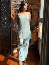 Sicilian Pistachio Summer Sorbet Chikankari Short Kurta